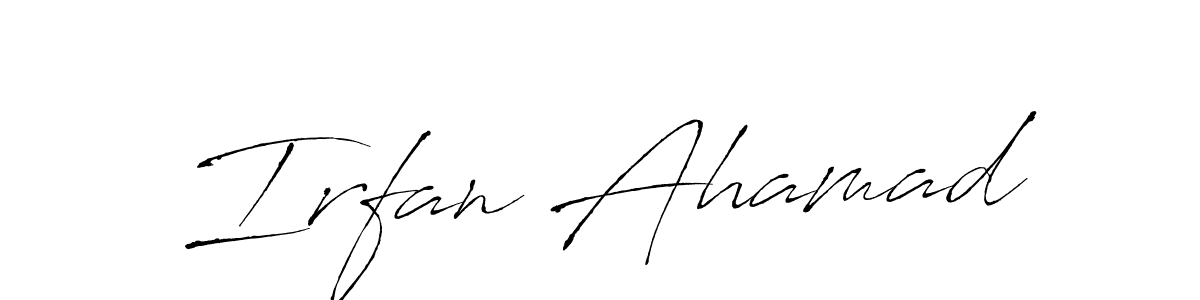 This is the best signature style for the Irfan Ahamad name. Also you like these signature font (Antro_Vectra). Mix name signature. Irfan Ahamad signature style 6 images and pictures png