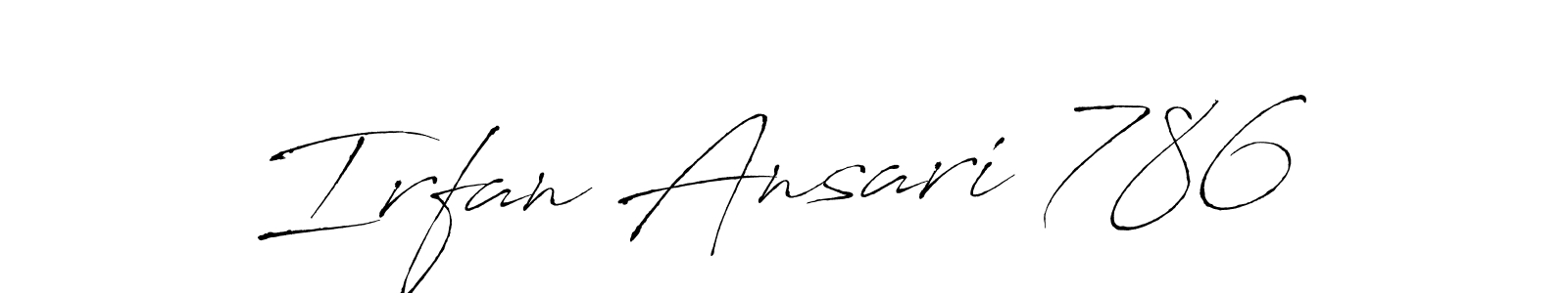 Create a beautiful signature design for name Irfan Ansari 786. With this signature (Antro_Vectra) fonts, you can make a handwritten signature for free. Irfan Ansari 786 signature style 6 images and pictures png