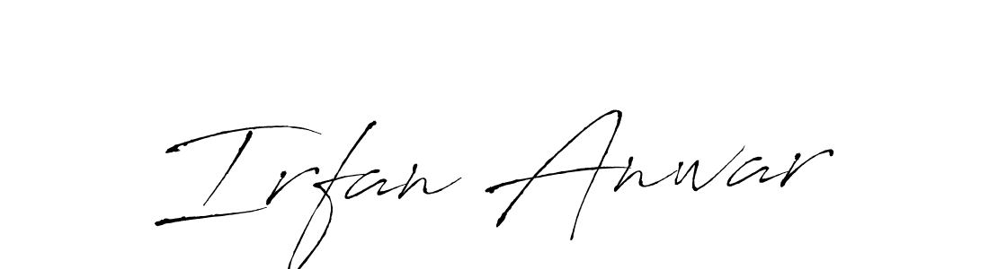 Design your own signature with our free online signature maker. With this signature software, you can create a handwritten (Antro_Vectra) signature for name Irfan Anwar. Irfan Anwar signature style 6 images and pictures png