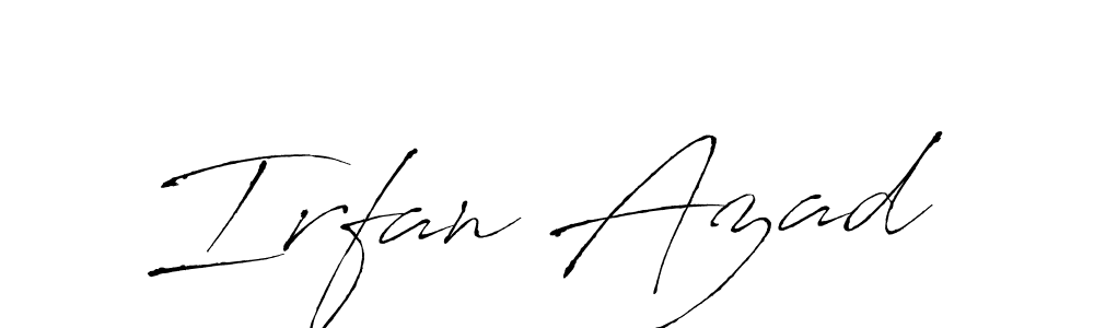 Irfan Azad stylish signature style. Best Handwritten Sign (Antro_Vectra) for my name. Handwritten Signature Collection Ideas for my name Irfan Azad. Irfan Azad signature style 6 images and pictures png