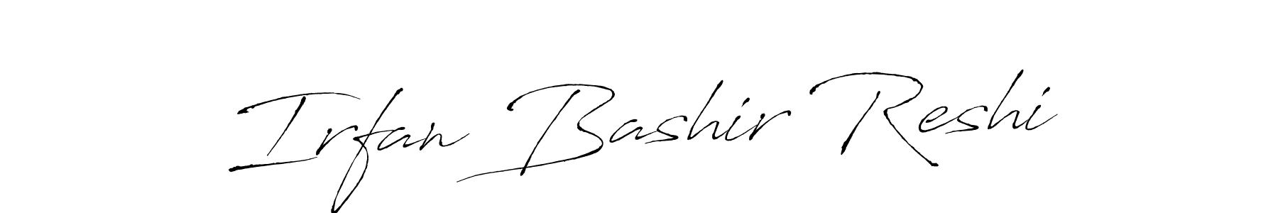 How to make Irfan Bashir Reshi name signature. Use Antro_Vectra style for creating short signs online. This is the latest handwritten sign. Irfan Bashir Reshi signature style 6 images and pictures png