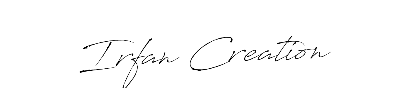 How to make Irfan Creation signature? Antro_Vectra is a professional autograph style. Create handwritten signature for Irfan Creation name. Irfan Creation signature style 6 images and pictures png