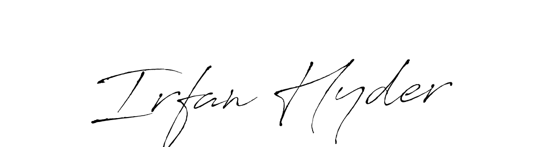 The best way (Antro_Vectra) to make a short signature is to pick only two or three words in your name. The name Irfan Hyder include a total of six letters. For converting this name. Irfan Hyder signature style 6 images and pictures png