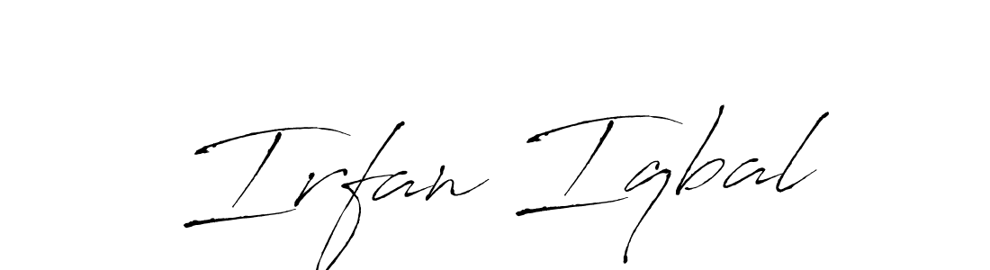 Make a beautiful signature design for name Irfan Iqbal. With this signature (Antro_Vectra) style, you can create a handwritten signature for free. Irfan Iqbal signature style 6 images and pictures png