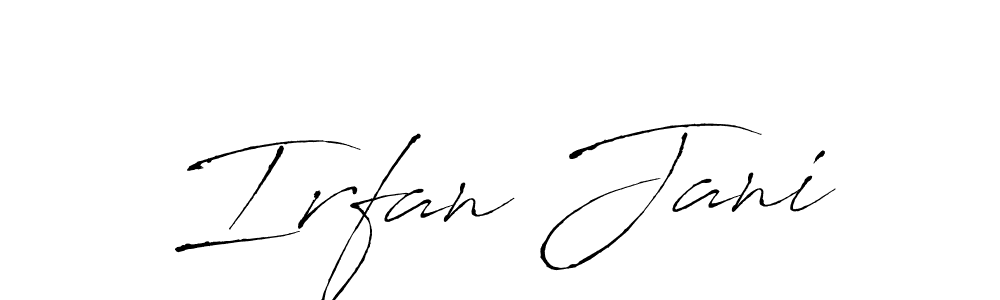 The best way (Antro_Vectra) to make a short signature is to pick only two or three words in your name. The name Irfan Jani include a total of six letters. For converting this name. Irfan Jani signature style 6 images and pictures png