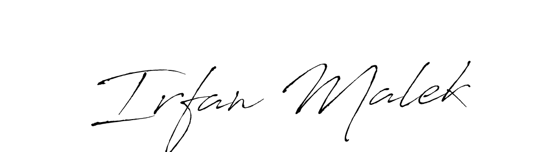 Antro_Vectra is a professional signature style that is perfect for those who want to add a touch of class to their signature. It is also a great choice for those who want to make their signature more unique. Get Irfan Malek name to fancy signature for free. Irfan Malek signature style 6 images and pictures png