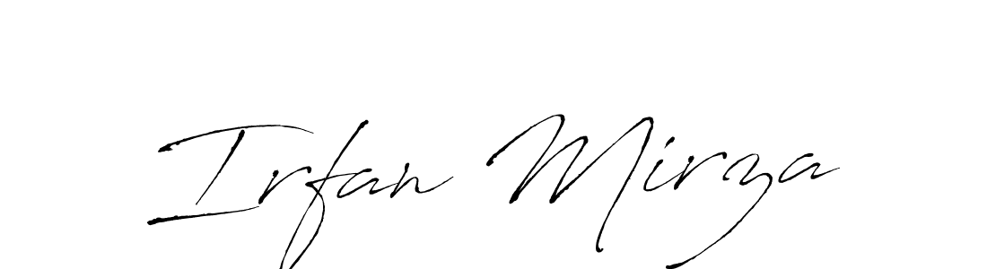 Irfan Mirza stylish signature style. Best Handwritten Sign (Antro_Vectra) for my name. Handwritten Signature Collection Ideas for my name Irfan Mirza. Irfan Mirza signature style 6 images and pictures png