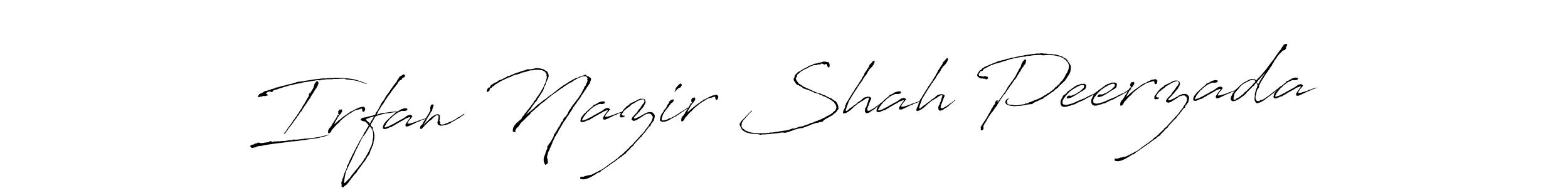 You should practise on your own different ways (Antro_Vectra) to write your name (Irfan Nazir Shah Peerzada) in signature. don't let someone else do it for you. Irfan Nazir Shah Peerzada signature style 6 images and pictures png