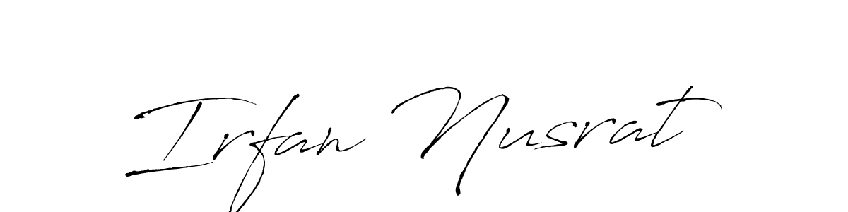 This is the best signature style for the Irfan Nusrat name. Also you like these signature font (Antro_Vectra). Mix name signature. Irfan Nusrat signature style 6 images and pictures png