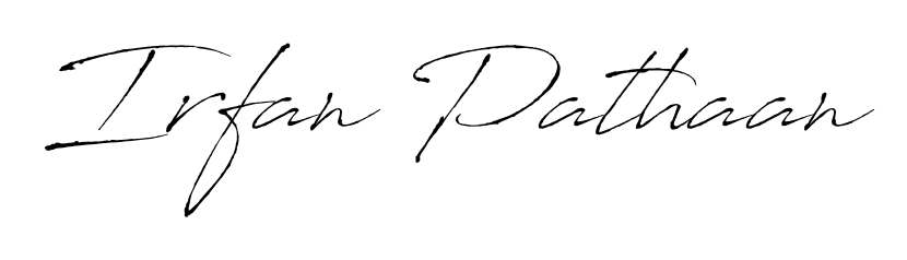 Use a signature maker to create a handwritten signature online. With this signature software, you can design (Antro_Vectra) your own signature for name Irfan Pathaan. Irfan Pathaan signature style 6 images and pictures png