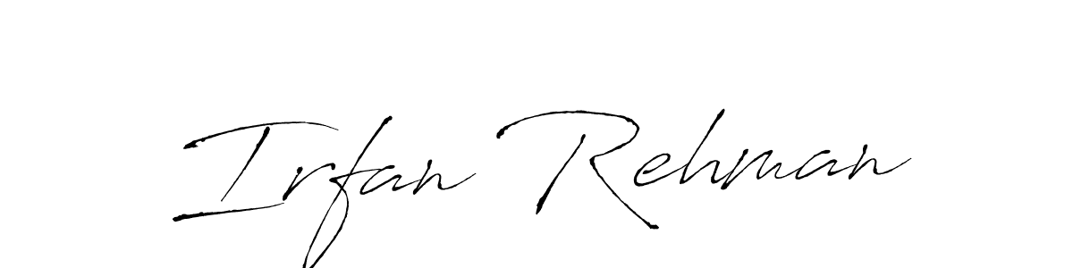 Antro_Vectra is a professional signature style that is perfect for those who want to add a touch of class to their signature. It is also a great choice for those who want to make their signature more unique. Get Irfan Rehman name to fancy signature for free. Irfan Rehman signature style 6 images and pictures png
