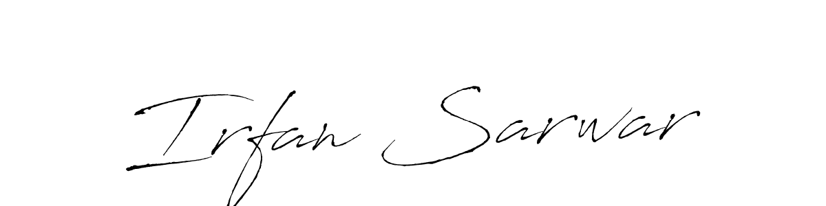 How to make Irfan Sarwar name signature. Use Antro_Vectra style for creating short signs online. This is the latest handwritten sign. Irfan Sarwar signature style 6 images and pictures png