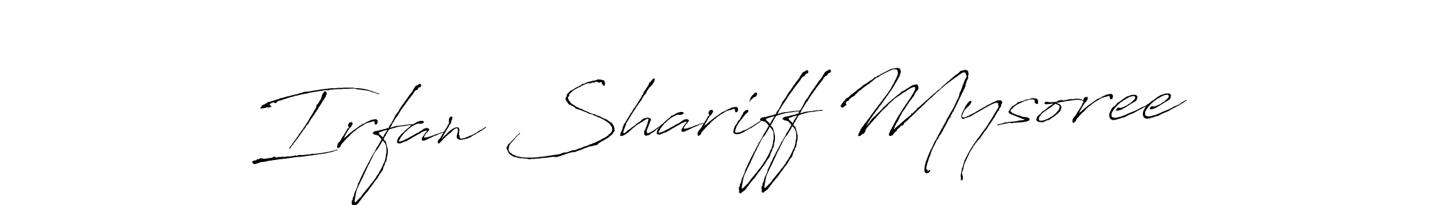 Antro_Vectra is a professional signature style that is perfect for those who want to add a touch of class to their signature. It is also a great choice for those who want to make their signature more unique. Get Irfan Shariff Mysoree name to fancy signature for free. Irfan Shariff Mysoree signature style 6 images and pictures png