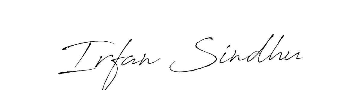 How to make Irfan Sindhu name signature. Use Antro_Vectra style for creating short signs online. This is the latest handwritten sign. Irfan Sindhu signature style 6 images and pictures png