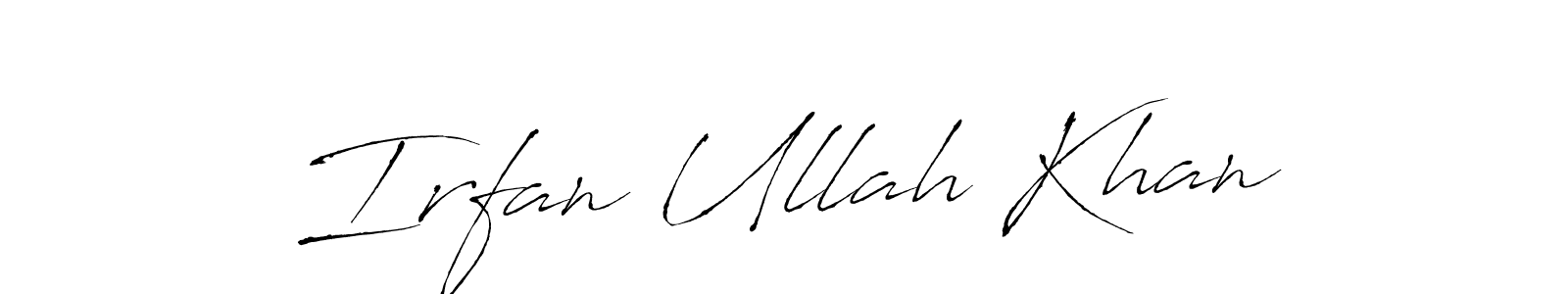 Make a short Irfan Ullah Khan signature style. Manage your documents anywhere anytime using Antro_Vectra. Create and add eSignatures, submit forms, share and send files easily. Irfan Ullah Khan signature style 6 images and pictures png