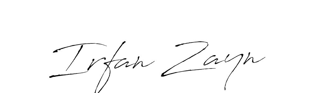 Design your own signature with our free online signature maker. With this signature software, you can create a handwritten (Antro_Vectra) signature for name Irfan Zayn. Irfan Zayn signature style 6 images and pictures png