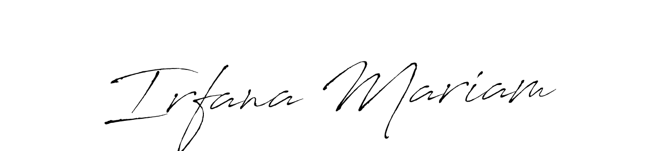 The best way (Antro_Vectra) to make a short signature is to pick only two or three words in your name. The name Irfana Mariam include a total of six letters. For converting this name. Irfana Mariam signature style 6 images and pictures png