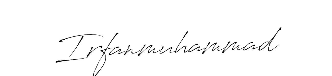Antro_Vectra is a professional signature style that is perfect for those who want to add a touch of class to their signature. It is also a great choice for those who want to make their signature more unique. Get Irfanmuhammad name to fancy signature for free. Irfanmuhammad signature style 6 images and pictures png
