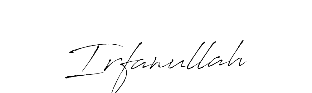 Irfanullah stylish signature style. Best Handwritten Sign (Antro_Vectra) for my name. Handwritten Signature Collection Ideas for my name Irfanullah. Irfanullah signature style 6 images and pictures png