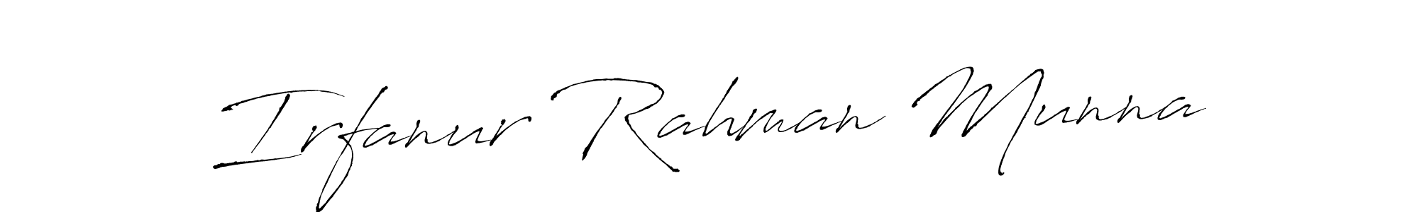 It looks lik you need a new signature style for name Irfanur Rahman Munna. Design unique handwritten (Antro_Vectra) signature with our free signature maker in just a few clicks. Irfanur Rahman Munna signature style 6 images and pictures png