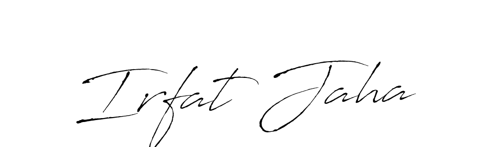 Similarly Antro_Vectra is the best handwritten signature design. Signature creator online .You can use it as an online autograph creator for name Irfat Jaha. Irfat Jaha signature style 6 images and pictures png