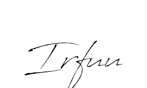 How to make Irfuu name signature. Use Antro_Vectra style for creating short signs online. This is the latest handwritten sign. Irfuu signature style 6 images and pictures png