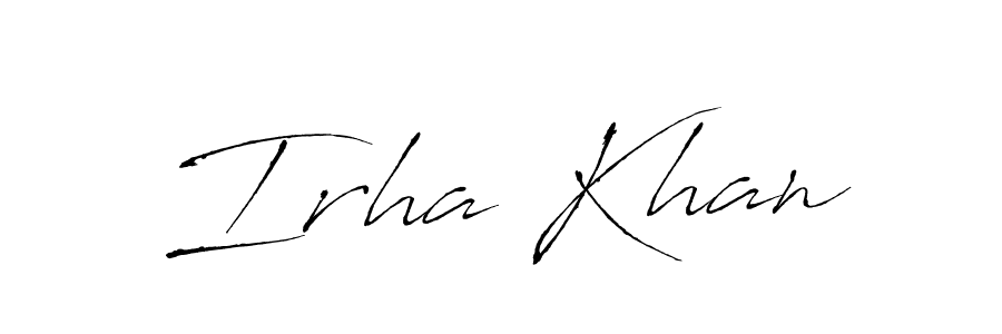 Irha Khan stylish signature style. Best Handwritten Sign (Antro_Vectra) for my name. Handwritten Signature Collection Ideas for my name Irha Khan. Irha Khan signature style 6 images and pictures png