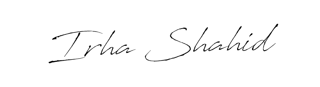 This is the best signature style for the Irha Shahid name. Also you like these signature font (Antro_Vectra). Mix name signature. Irha Shahid signature style 6 images and pictures png