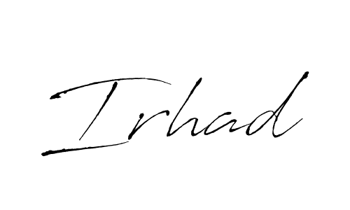 if you are searching for the best signature style for your name Irhad. so please give up your signature search. here we have designed multiple signature styles  using Antro_Vectra. Irhad signature style 6 images and pictures png