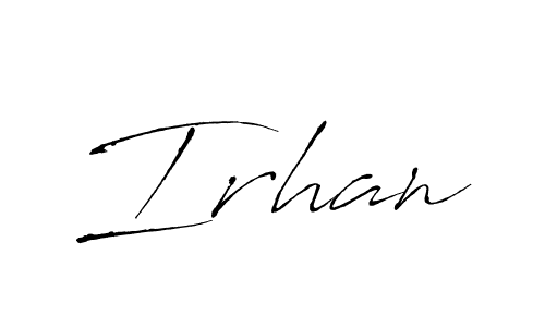 Create a beautiful signature design for name Irhan. With this signature (Antro_Vectra) fonts, you can make a handwritten signature for free. Irhan signature style 6 images and pictures png