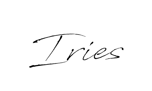 You should practise on your own different ways (Antro_Vectra) to write your name (Iries) in signature. don't let someone else do it for you. Iries signature style 6 images and pictures png