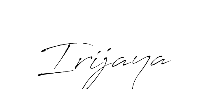 Use a signature maker to create a handwritten signature online. With this signature software, you can design (Antro_Vectra) your own signature for name Irijaya. Irijaya signature style 6 images and pictures png