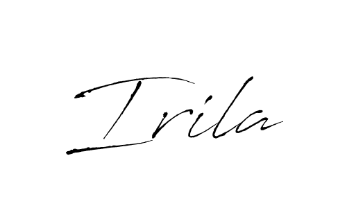 Design your own signature with our free online signature maker. With this signature software, you can create a handwritten (Antro_Vectra) signature for name Irila. Irila signature style 6 images and pictures png