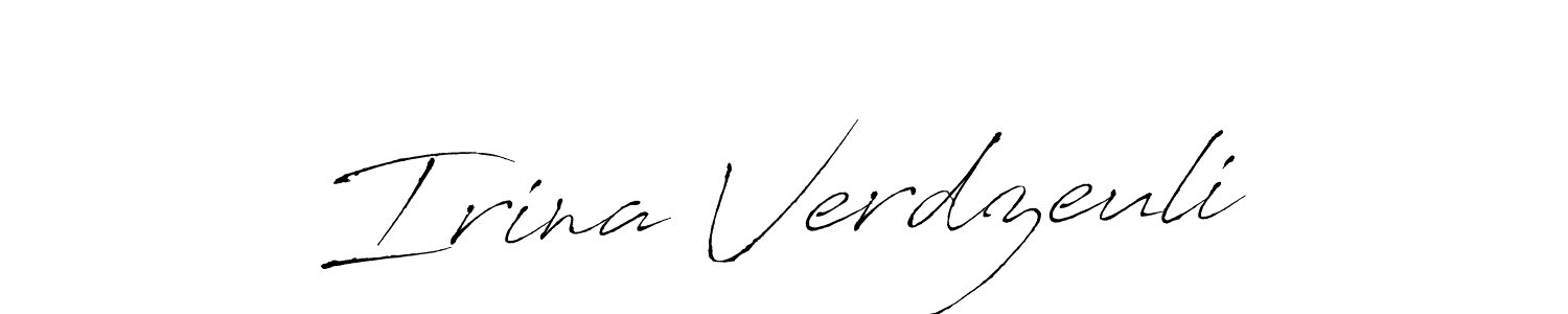 How to make Irina Verdzeuli name signature. Use Antro_Vectra style for creating short signs online. This is the latest handwritten sign. Irina Verdzeuli signature style 6 images and pictures png