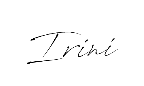 Make a beautiful signature design for name Irini. With this signature (Antro_Vectra) style, you can create a handwritten signature for free. Irini signature style 6 images and pictures png