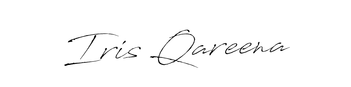 You should practise on your own different ways (Antro_Vectra) to write your name (Iris Qareena) in signature. don't let someone else do it for you. Iris Qareena signature style 6 images and pictures png