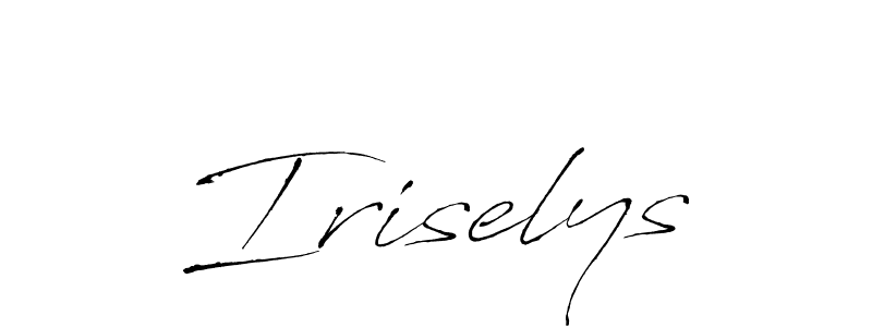 The best way (Antro_Vectra) to make a short signature is to pick only two or three words in your name. The name Iriselys include a total of six letters. For converting this name. Iriselys signature style 6 images and pictures png