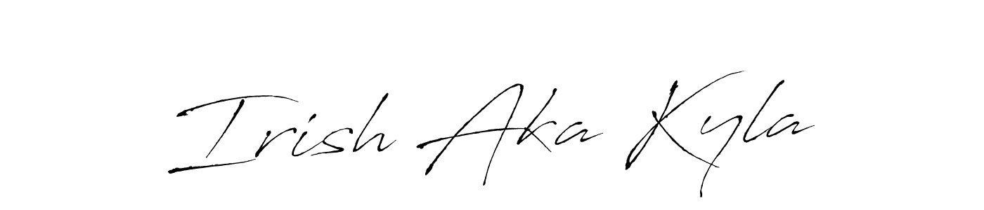 if you are searching for the best signature style for your name Irish Aka Kyla. so please give up your signature search. here we have designed multiple signature styles  using Antro_Vectra. Irish Aka Kyla signature style 6 images and pictures png