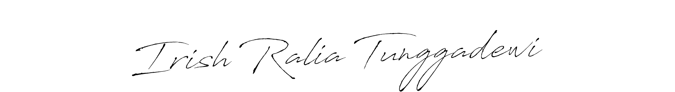 Create a beautiful signature design for name Irish Ralia Tunggadewi. With this signature (Antro_Vectra) fonts, you can make a handwritten signature for free. Irish Ralia Tunggadewi signature style 6 images and pictures png