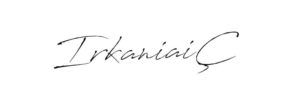 The best way (Antro_Vectra) to make a short signature is to pick only two or three words in your name. The name IrkaniaiÇ include a total of six letters. For converting this name. IrkaniaiÇ signature style 6 images and pictures png