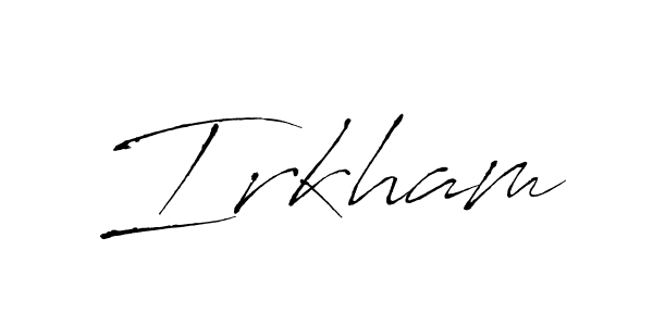 You should practise on your own different ways (Antro_Vectra) to write your name (Irkham) in signature. don't let someone else do it for you. Irkham signature style 6 images and pictures png