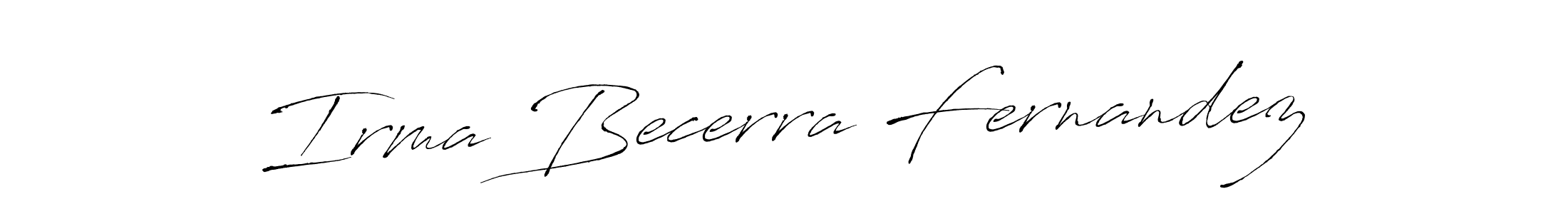 Similarly Antro_Vectra is the best handwritten signature design. Signature creator online .You can use it as an online autograph creator for name Irma Becerra Fernandez. Irma Becerra Fernandez signature style 6 images and pictures png