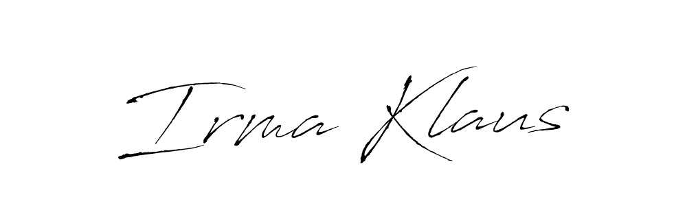 if you are searching for the best signature style for your name Irma Klaus. so please give up your signature search. here we have designed multiple signature styles  using Antro_Vectra. Irma Klaus signature style 6 images and pictures png