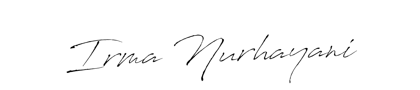 Make a beautiful signature design for name Irma Nurhayani. With this signature (Antro_Vectra) style, you can create a handwritten signature for free. Irma Nurhayani signature style 6 images and pictures png