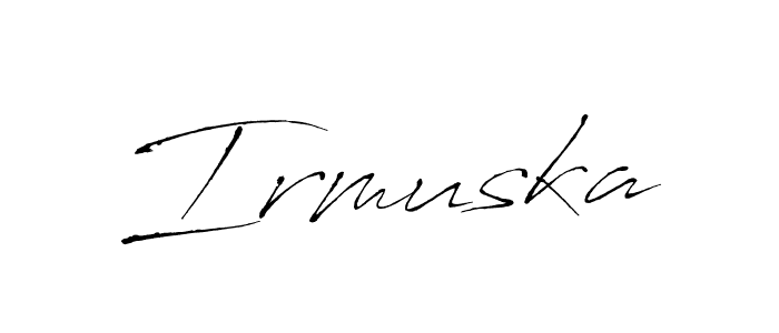 if you are searching for the best signature style for your name Irmuska. so please give up your signature search. here we have designed multiple signature styles  using Antro_Vectra. Irmuska signature style 6 images and pictures png