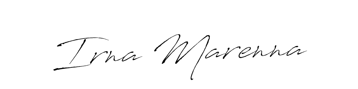 Similarly Antro_Vectra is the best handwritten signature design. Signature creator online .You can use it as an online autograph creator for name Irna Marenna. Irna Marenna signature style 6 images and pictures png