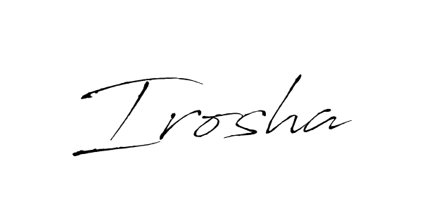 The best way (Antro_Vectra) to make a short signature is to pick only two or three words in your name. The name Irosha include a total of six letters. For converting this name. Irosha signature style 6 images and pictures png