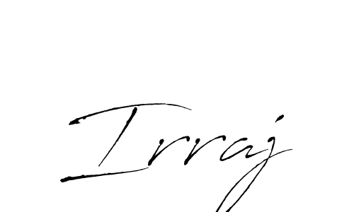 Antro_Vectra is a professional signature style that is perfect for those who want to add a touch of class to their signature. It is also a great choice for those who want to make their signature more unique. Get Irraj name to fancy signature for free. Irraj signature style 6 images and pictures png