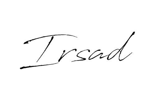 Also You can easily find your signature by using the search form. We will create Irsad name handwritten signature images for you free of cost using Antro_Vectra sign style. Irsad signature style 6 images and pictures png