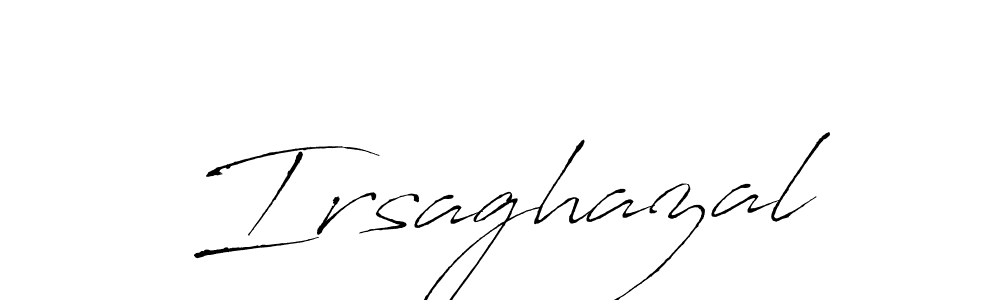 Create a beautiful signature design for name Irsaghazal. With this signature (Antro_Vectra) fonts, you can make a handwritten signature for free. Irsaghazal signature style 6 images and pictures png